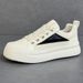 Men's White Sneakers Breathable Summer New Soft Casual Genuine Leather Thick Sole Fashion Versatile Lightweight_vogvips.com