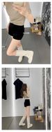 Cowhide Edition~ White Moonlight Boots Small Fragrant Wind Round Head Flat Bottom Boots Knight Boots Women's Tall Pants Boots_vogvips.com