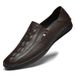 Embossed Crocodile Pattern Soft Sole Foot Loafer Casual Men's Shoes_vogvips.com
