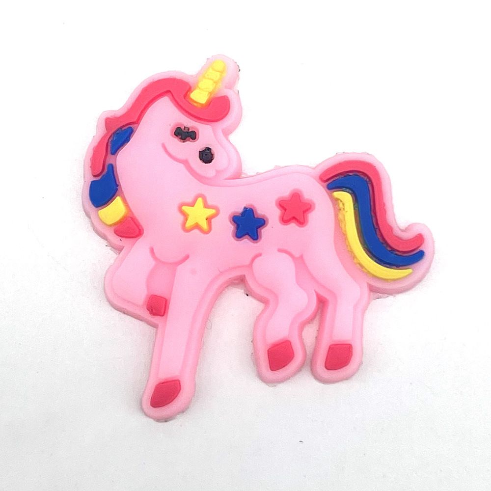 Cute Cartoon Unicorn Shoe Flower Summer Shoe Clasp Personality Detachable Soft Rubber Garden Shoe Decorative Clasp_vogvips.com