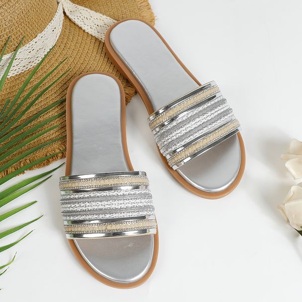 plus Size Flat Beach Sandals Slippers for Women Retro Style Summer 2026 Voltage Controlled Women's Shoes_vogvips.com