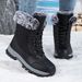 Winter High Top Round Toe Women's Casual Shoes, Anti Slip Women's Snow Boots_vogvips.com