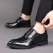 Men's leather shoes Business dress top layer sheepskin men's shoes_vogvips.com