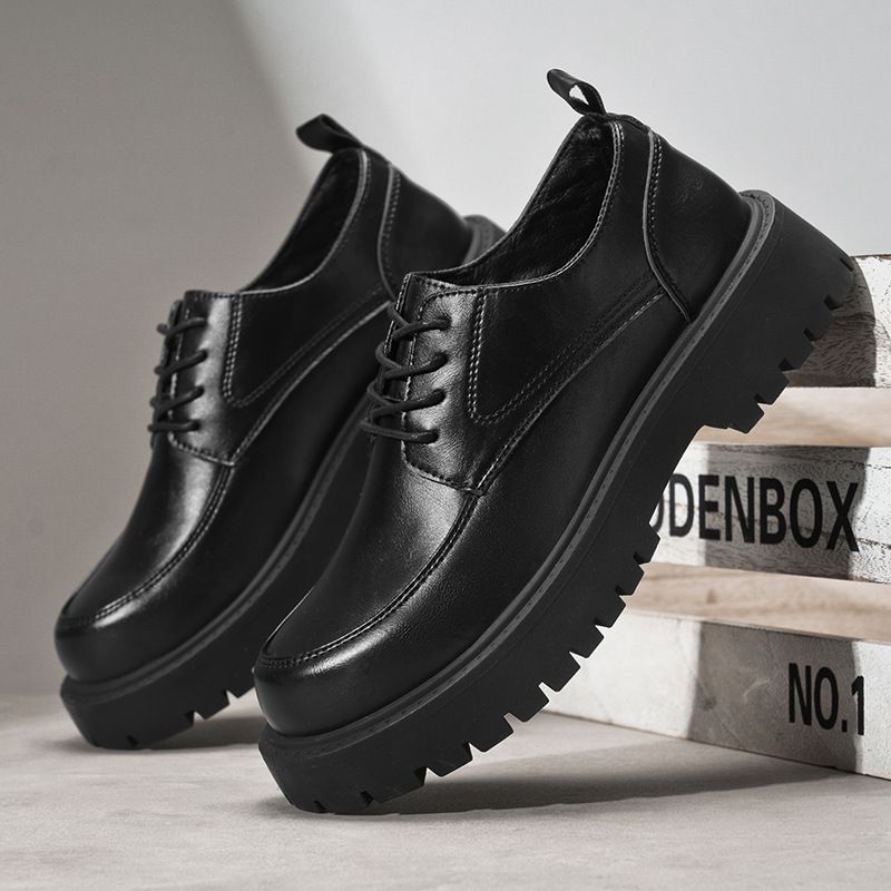 Men's Classic Oxford Dress Shoes - Slip-Resistant Soft PU Leather Casual Loafers With Thick Sole, Low-Cut Ankle Boots For Business & Formal Wear_vogvips.com