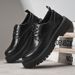Men's Classic Oxford Dress Shoes - Slip-Resistant Soft PU Leather Casual Loafers With Thick Sole, Low-Cut Ankle Boots For Business & Formal Wear_vogvips.com