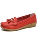 Summer Hollowed Out New Leather Shoes For Middle-aged Elderly Mothers, Single Bean Women's Soft Soles, Sloping Heels,_vogvips.com