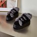 Women's Shoes New Style Genuine Leather And Rabbit Fur Slip On Mary Jane Furry Shoes With Increased Height And Thick Soles_vogvips.com