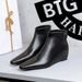 6632-8 European American Retro Simple Versatile Women's Wedge Internal Height Increase High Heel Slimming Short And_vogvips.com