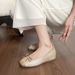 French Flat Bottom Shallow Mouth Single Shoes Women's Inner Height Increase Retro Soft Sole Bow Ballet Women's Shoes_vogvips.com