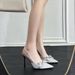 Frch Satin Bow Bridal Design Sse, Niche Main Dress, High Heels, Wedding Shoes, Hollow Toe, Versatile Sandals For_vogvips.com