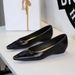 3683-20 Wedge Single For Women Pointed Toe Shallow Mouth Granny Versatile Hepburn Low Heel Commuting Professional Work_vogvips.com
