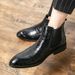 Fall/Winter men's footwear Trend boots High tops plus size leather boots Short boots Fashion cowboy boots_vogvips.com