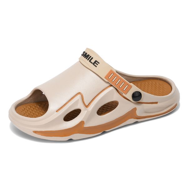 Men's Summer Slippers For Outdoor Wear, Anti Odor, Anti Slip, Shit Stepping Thick Sole, Outdoor Leisure Sports, Driving, Two Wear Beach Sandals_vogvips.com