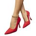 Women's Single Shoes Solid Color High-heeled Shoes With Slim Plus Size Women's Shoes Simple Pointy_vogvips.com