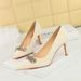 3391-AK31 European And American Style Fashionable Shoes, Thin Heel, Shallow Mouth, Pointed Toe, Sparkling Rhinestone_vogvips.com