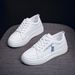 White Spring 2025 New Korean Version Versatile College Style Casual Shoes, Thick Soled Sports Board Shoes For Women,_vogvips.com