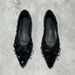 Single Shoe Women's 2025 New Silver Sequined Flat Bottomed Temperament French Pointed Scoop Shoes Large Size Women_vogvips.com