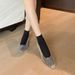 Wedding Pointed-toe Jelly Shallow Shoes, Crystal PVC Outdoor Casual Sandals, Slip-on Hollow Dance Shoes_vogvips.com