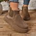 2024 Winter Women Short Plush Warm Snow Casual New Suede Fur Ankle Boots Flats Platform Ladies Shoes Botas_vogvips.com