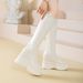 Petite Princess Patent Slim Thick Sole Hidden Heel 11cm Over-the-Knee Women's Long Versatile Boots_vogvips.com
