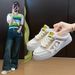 Tide Half To White Shoes Schoolgirl Casual Shoes Board Shoes Internet Celebrity Street Shot_vogvips.com
