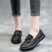New Women's Loafers First Layer Cowhide Hollow Out Slip-On Breathable Casual Shoes Mesh Soft Leather Sandals_vogvips.com