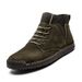 European Warm Series 7009 Martin Trendy Combat Boots Suede Men's Casual Breathable Sock Mouth Motorcycle Workwear Leather Shoes_vogvips.com
