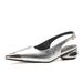 2025 Summer New Women's Shoes Pointed Unique Low Heel Comfortable Anti-Kick Metal Toe Backless Sandals For Women_vogvips.com