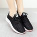 Spring And Summer New Women's Casual Sports Thick Walking Soft Sole Comfortable Lacing White Mesh Shoes_vogvips.com