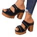 Cross-border Summer New Hollow Thick Heel Thick Sole Women's Metal Buckle Retro Style Daily Street Niche Design Women's Sandals_vogvips.com