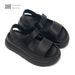 2025 Candy-colored Thick-soled Platform Sandals With Velcro Straps, European And American African Foreign Trade Women's_vogvips.com