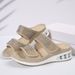 New Slippers For Women Casual Large Size Rhinestone Wedge Heel Air Cushion Slippers_vogvips.com