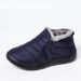 Kidmi Winter Fuzzy Warm Cold-proof Velvet Antiskid Waterproof Boots Outdoor Indoor Soft House Women Shoes_vogvips.com
