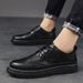 Euro Step New Summer Breathable Business Casual Brogue Carved Korean Style British Men's Leather Shoes_vogvips.com