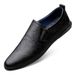 Men's Casual Matching Solid Color Leather Shoes Embossed Leather Shoes Soft Surface Soft Sole Driving Shoes_vogvips.com