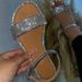 Women's Rhinestone Gladiator Sandals Summer Flat Open-Toe Shoes Stylish Comfortable Straps Ladies Fashion Footwear_vogvips.com