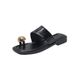 Wearing Sandals And Slippers For Women Outside, New 2025 Summer Commuting Set Beach Sho, Versatile Square Toe Flat_vogvips.com