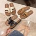 2025 Spring New French Style Flat Toe Slippers Korean Version Summer Fashion Beach Vacation Sandals For Adults_vogvips.com