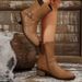 Plus Size Fashion Boots For Women Chunky Heel Pointed Toe Mid-Calf Autumn Export Ankle Boots_vogvips.com