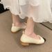 Gentle Shoes French Single Shoes Women's Autumn Flat-soled Soft-soled Pregnant Women's Casual One-pedal Women's Shoes_vogvips.com