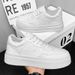 Summer New Breathable White Men's Korean Version Versatile Thick Soled Sports Casual Board Trendy Shoes_vogvips.com