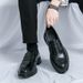 Men's Classic Slip-On Dress Shoes – Shiny PU Leather Formal & Casual Shoes For Wedding, Office & Business Occasions (Black & Burgundy, Sizes 38-46)_vogvips.com