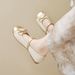French Single Shoes Women's Flat Bottom Shallow Mouth Bow With Mary Jane Women's Shoes_vogvips.com