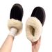 Platform Thick-Soled Snow Boots Height Increasing Warm Fleece-Lined Shoes Winter Indoor Women's Cotton Slippers_vogvips.com