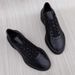 ShoeVault Men And Women High Street Sneakers Trendy Black Derby Commuting Round Toe British Style Height Increasing Casual Shoes_vogvips.com