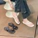 Flat-bottomed French-style Slip-on Sandals, Fairy Shoes Outdoor Wear, Versatile New Style For Summer Vacations And Beach_vogvips.com