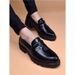 Euro Step Spring Style Brogue High Heel Tassel Breathable Pointed Toe Business Casual Trendy Date Leather Shoes Men's Inner_vogvips.com