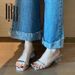 Best Selling Nude Transparent Square Toe Sandals Women's Outwear Non-slipplaidcasualelegant High Heels_vogvips.com