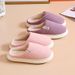 Vertical Striped Cotton For Men, Home Indoor Non-Slip 2024 Autumn Winter Warm Furry Slippers_vogvips.com