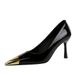 Metal Pointed High Heels Shallow Single Shoes Women's Fine Heels Leopard Print Nightclub Women's Shoes_vogvips.com
